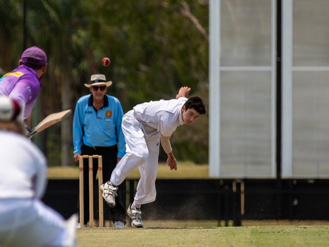 Lismore Workers fast bowler Brady Toniello took two wickets against Tintenbar-East Ballina on Saturday. Photo Ursula Bentley@CapturedAus