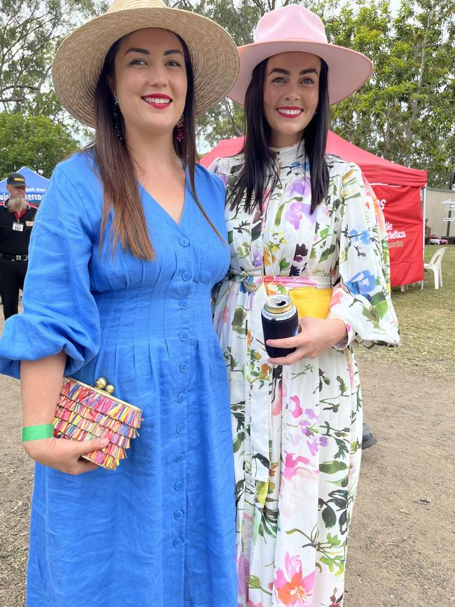 Lucy Sewell and Grace Deacons at the Torbanlea Picnic Races.