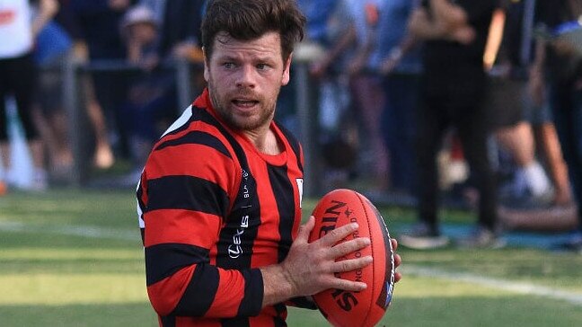 Anthony Fagan in action for Blackburn in the Eastern Football League (EFL). Picture: Davis Harrigan