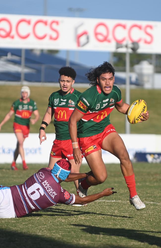 Beni Allen playing for Wynnum Manly. Picture: Michaela Harlow