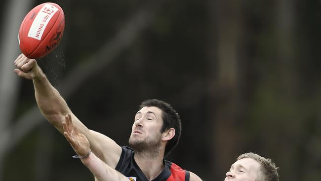 Defender Brayden Allen was one of Riddell’s matchwinners on Saturday. Picture: Andy Brownbill.