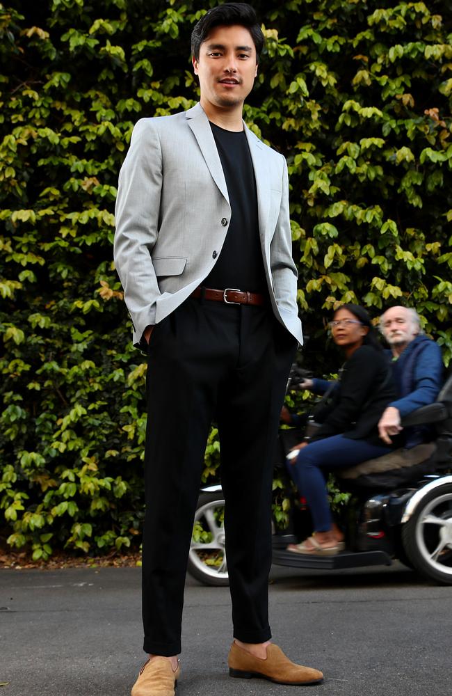 Spider-man actor Remy Hii pictured in Sydney ahead of the movie being released on DVD. Picture: Toby Zerna