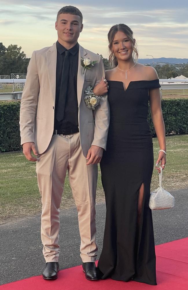 Jordan Brown and Leisl Bekker at the St Patrick's College formal on Friday, June 14, 2024.