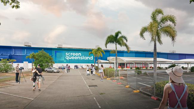 Cox Architecture has developed an artist’s impression of Screen Queensland's new Cairns film studio planned for the former Bunnings Warehouse building at the corner of Spence and Fearnley in Portsmith. Picture: Supplied