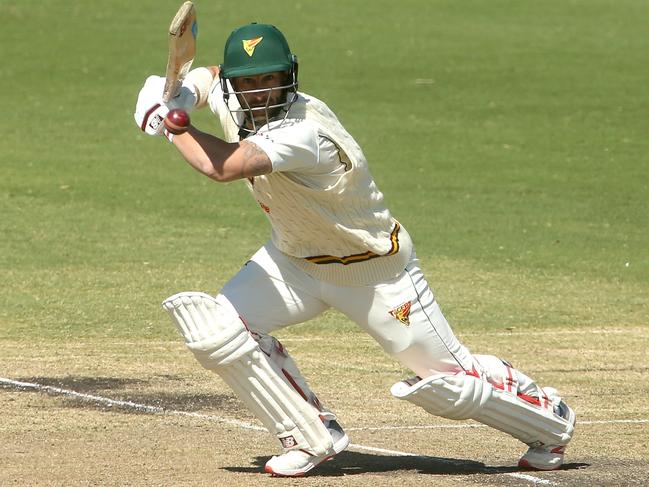 Matthew Wade was the only Tasmanian batsman to offer any resistance against Victoria.