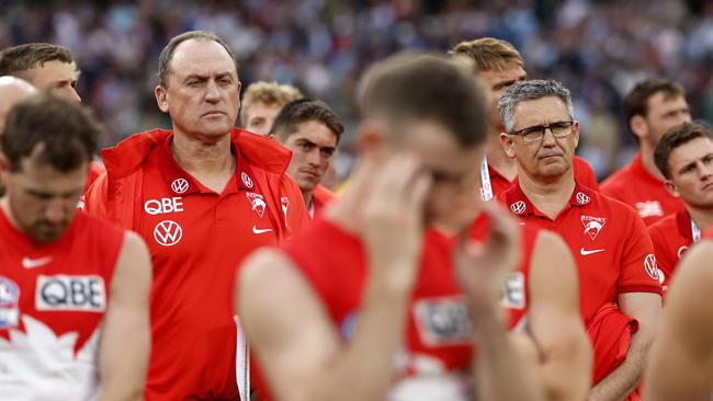 Sydney Swans coach John Longmire is hurting after losing another grand final. Picture: Phil Hillyard