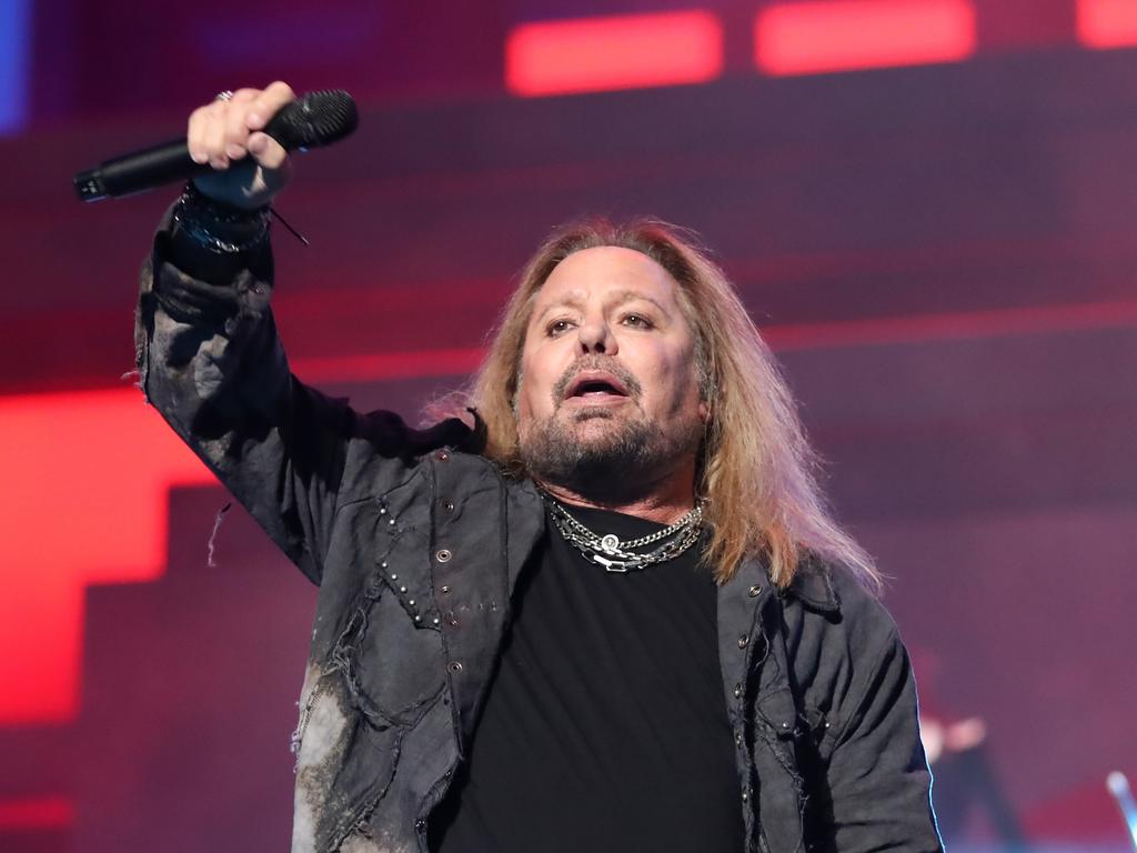 Motley Crue lead singer Vince Neil’s jet was involved in a deadly crash. Picture: Winters/Icon Sports