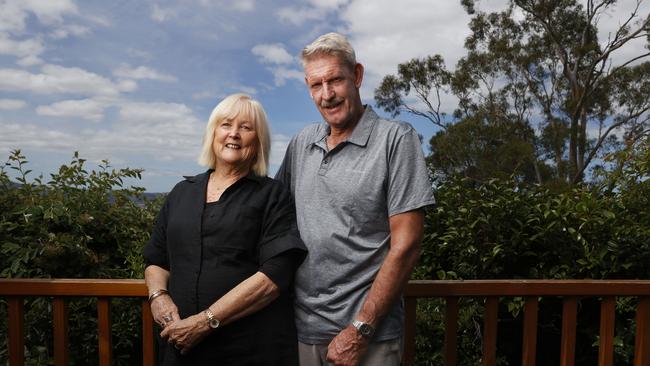 Tina and Rod Webster, the parents of Beau Webster, flew out of Hobart on Thursday bound for the Sydney Test to watch their youngest son make his Australian debut. Picture: Nikki Davis-Jones