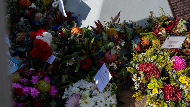 Wreaths were laid at the USS Peary Memorial. Picture: Pema Tamang Pakhrin