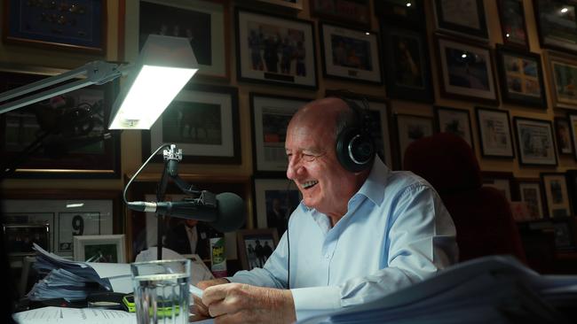 Alan Jones broadcasts to his loyal listeners for one last time today from his Fitzroy Falls property. Picture: John Feder