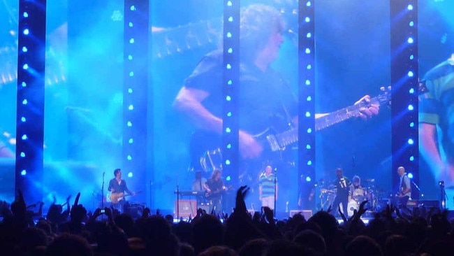 Brad Hooper jamming with Keith Urban. Picture: Contributed