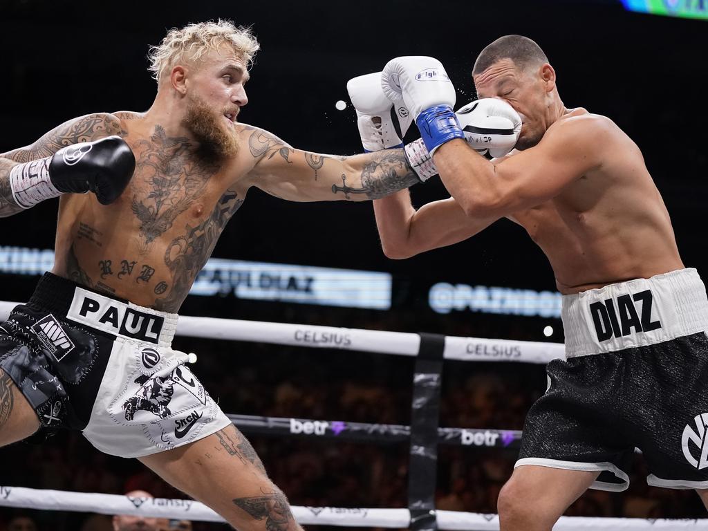 Paul lands a jab. Picture: Sam Hodde/Getty Images