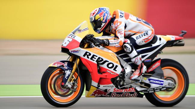 Dani Pedrosa is the only rider to go under two minutes this time at Aragon so far.