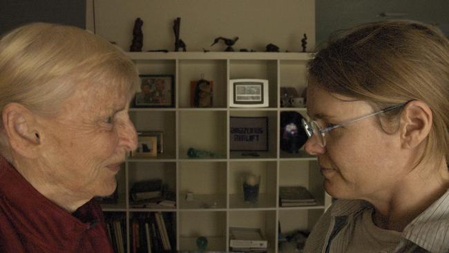 Mary (right) and Jerrie during an interview session in 2010 when both were working together to develop a screenplay. Picture: Mary Haverstick