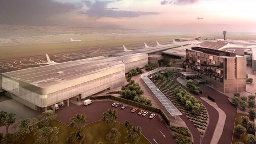 Adelaide Airport terminal expansion project. Pic: Adelaide Airport