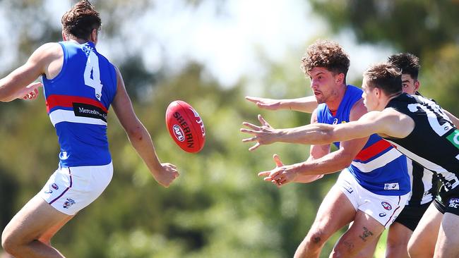 Bulldog Tom Liberatore was back to his best as an inside-midfielder against the Magpies.