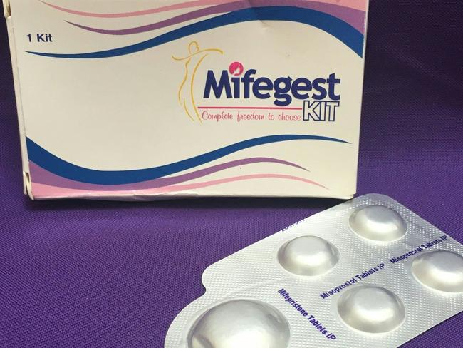 In this file photo taken on May 8, 2020 courtesy of Plan C shows a combination pack of mifepristone (L) and misoprostol tablets, two medicines used together, also called the abortion pill. (Photo by Handout / PLAN C / AFP) / RESTRICTED TO EDITORIAL USE - MANDATORY CREDIT "AFP PHOTO / Elisa Wells / PLAN C" - NO MARKETING NO ADVERTISING CAMPAIGNS - DISTRIBUTED AS A SERVICE TO CLIENTS