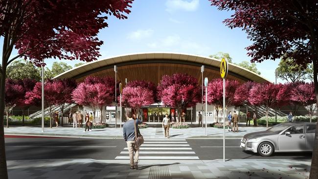 Artist impression of Cherrybrook Metro Station. Picture: Landcom