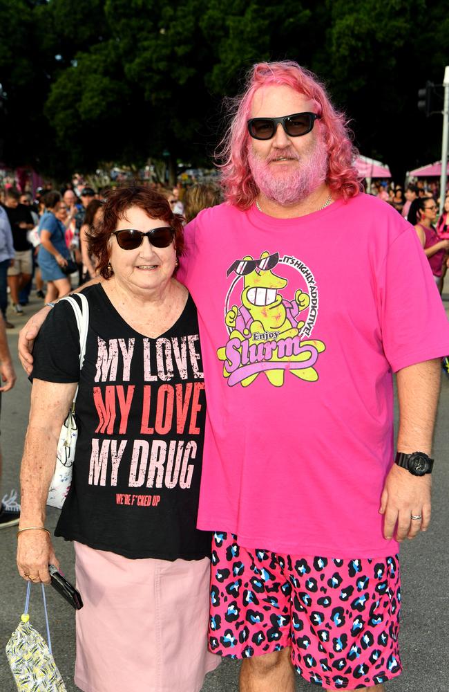 Socials at Pink convert at Townsville's Quensland Country Bank Stadium. Julie and Simon Watts. Picture: Evan Morgan