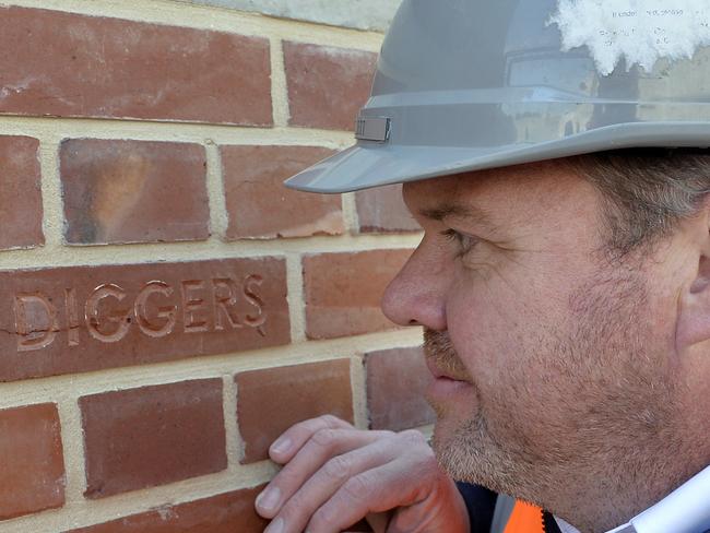 Bricks with familiar Australian words will be used in the construction of the Sir John Monash Centre, near the town of Villers-Bretonneux. Picture: David Dyson