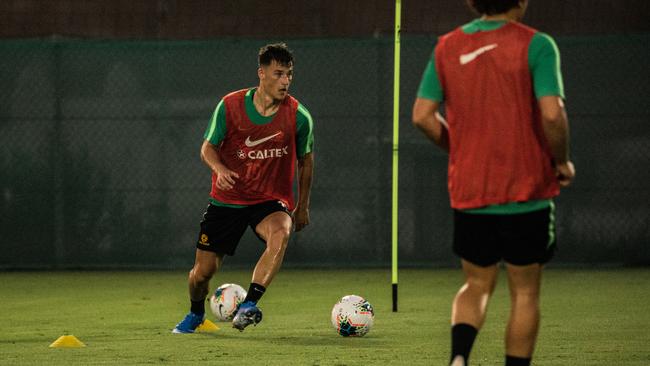 Ajdin Hrustic trains in Dubai. Photo: Tristan Furney/Supplied