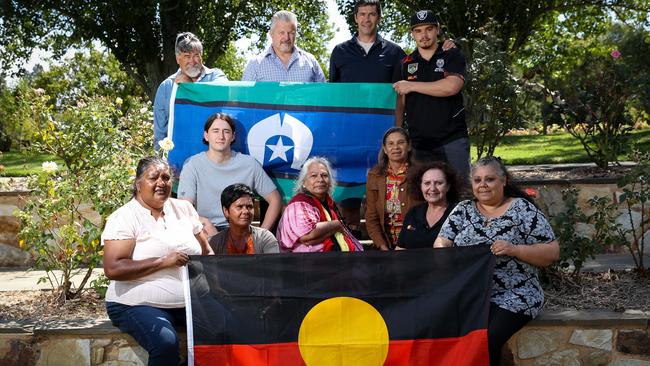 Left from top: Bonny Gibson, Grant Pearson, Tim Brennan and Clinton Bennell, and, left from bottom: Christine Lennon, Tom Mason, Roxanne Coleman-Sambo, Belinda Wilson, Aunty Jane, Toni Arundel and Deborah Joyce.