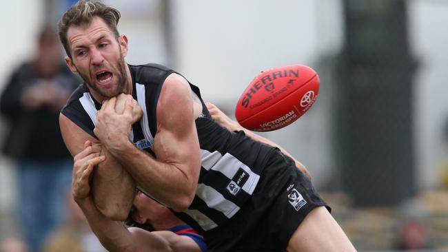 Travis Cloke playing in the VFL. Picture: David Crosling