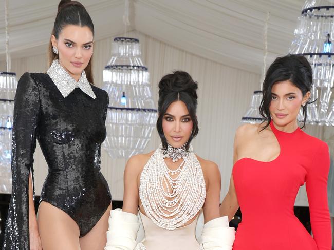 NEW YORK, NEW YORK - MAY 01: (L-R) Kendall Jenner, Kim Kardashian, and Kylie Jenner attend The 2023 Met Gala Celebrating "Karl Lagerfeld: A Line Of Beauty" at The Metropolitan Museum of Art on May 01, 2023 in New York City. (Photo by Kevin Mazur/MG23/Getty Images for The Met Museum/Vogue)