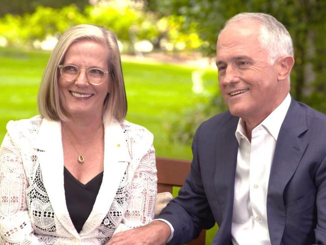 Lucy and Malcolm Turnbull on 60 Minutes. Picture: Supplied