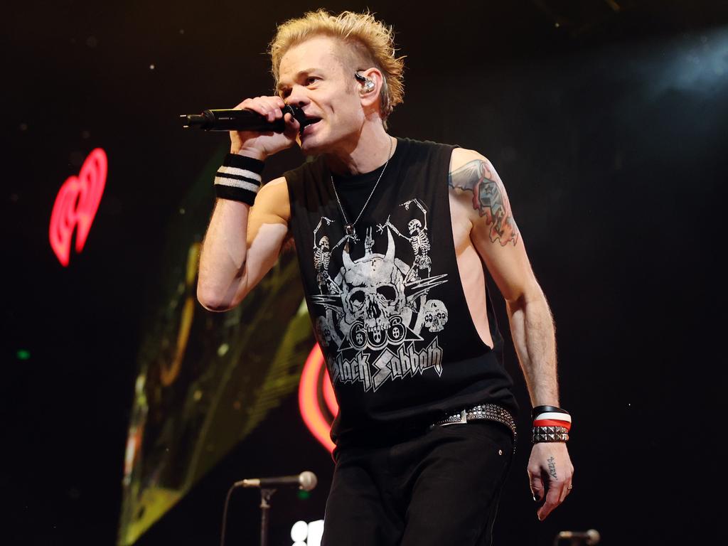 Whibley performs with his band Sum 41 at the 2024 iHeartRadio ALTer EGO event in California in January. Picture: Rich Polk/Getty Images