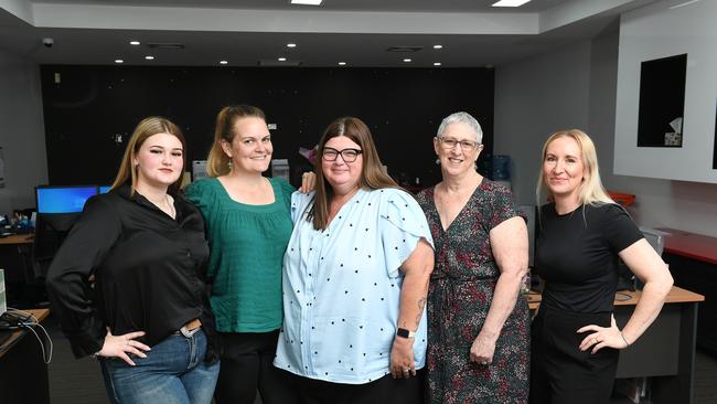 Stansure Strata team members, Sarah Anderson, Kaitelin Hasenkamp, Katie O'Callaghan, Yvonne Rowland and Melissa Arena. Picture: Shae Beplate.