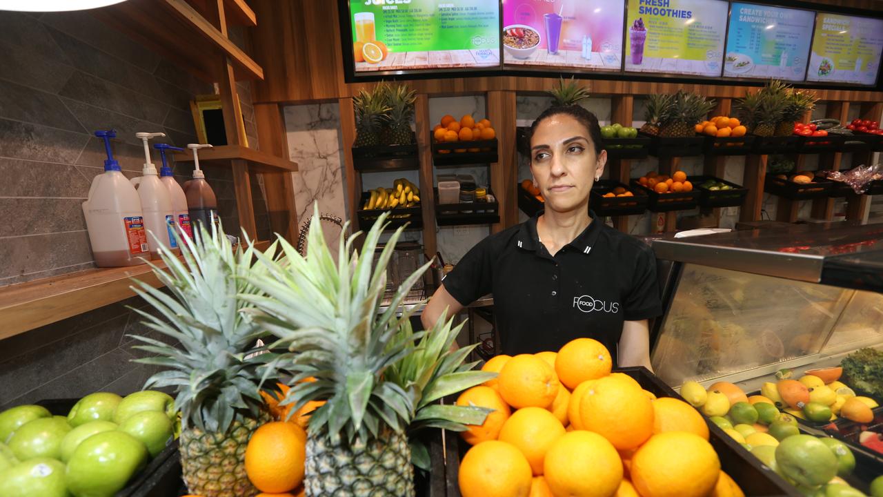 Shop keepers, visitors and Locals during Easter Sunday in the Broadbeach Mall. Dee Testa. Pic Mike Batterham