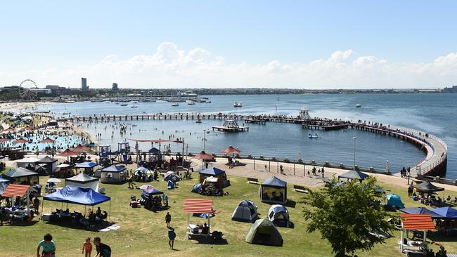 New Year’s Eve at Eastern Beach in Geelong. Picture: David Smith