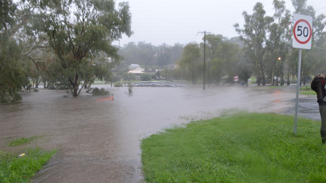 Condamine River is well over.