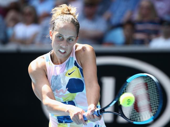 Madison Keys of the USA will not be heading to Melbourne for the 2021 Australian Open Picture: AAP Image/Rob Prezioso