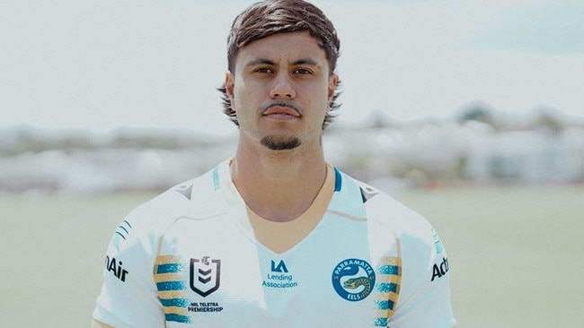 Haze Dunster in the new Eels away jersey. Photo: Parramatta Eels