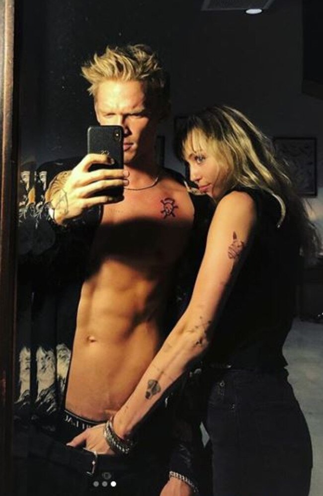 Cody Simpson and Miley Cyrus left little to the imagination. Picture: Instagram