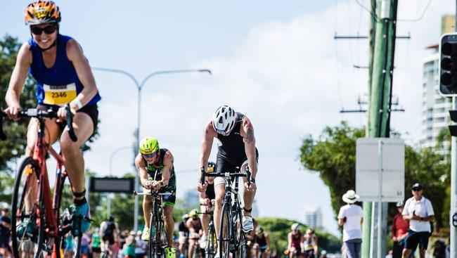 Competitors in the Luke Harrop memorial triathlon. Picture: AAP