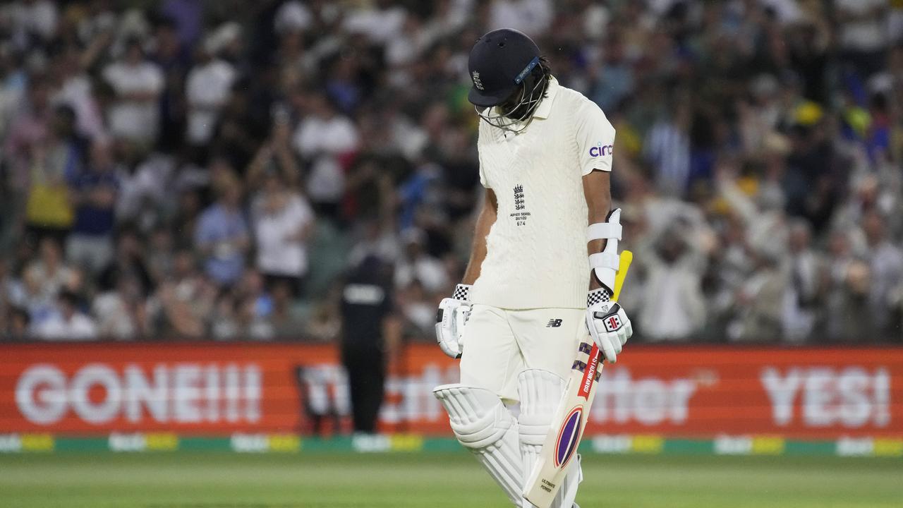 Haseeb Hameed of England walks off after being dismissed by Michael Neser. Photo by Daniel Kalisz/Getty Images