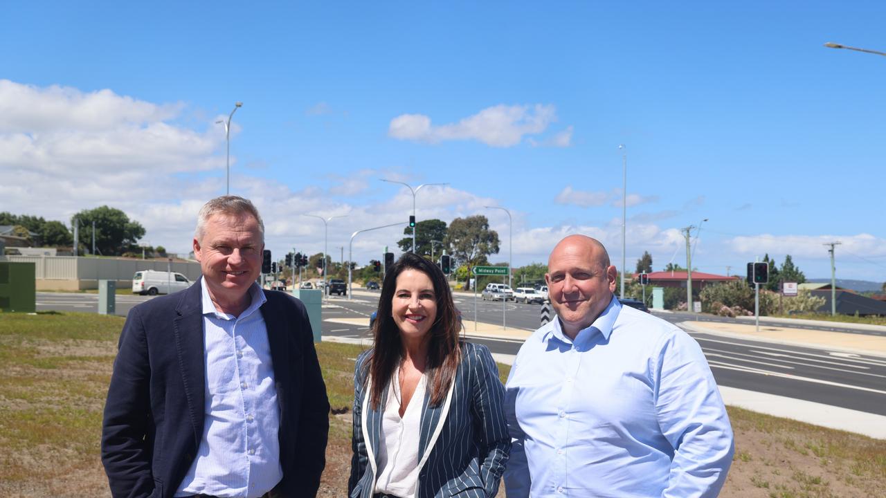 Premier Jeremy Rockliff, Member for Prosser Jane Howlett and Liberals candidate for Rumney, Gregory Brown. Pic supplied.