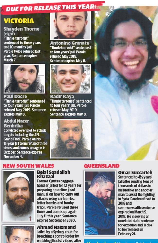 Four of the “tinnie terrorists’’ will be released from a Victorian jail within weeks.