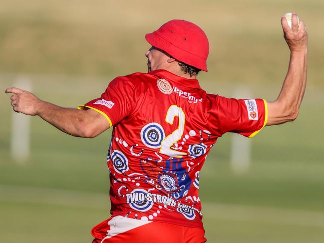 A fielder throwing the ball during a match. Picture: Charlie Lowson/NT Cricket.