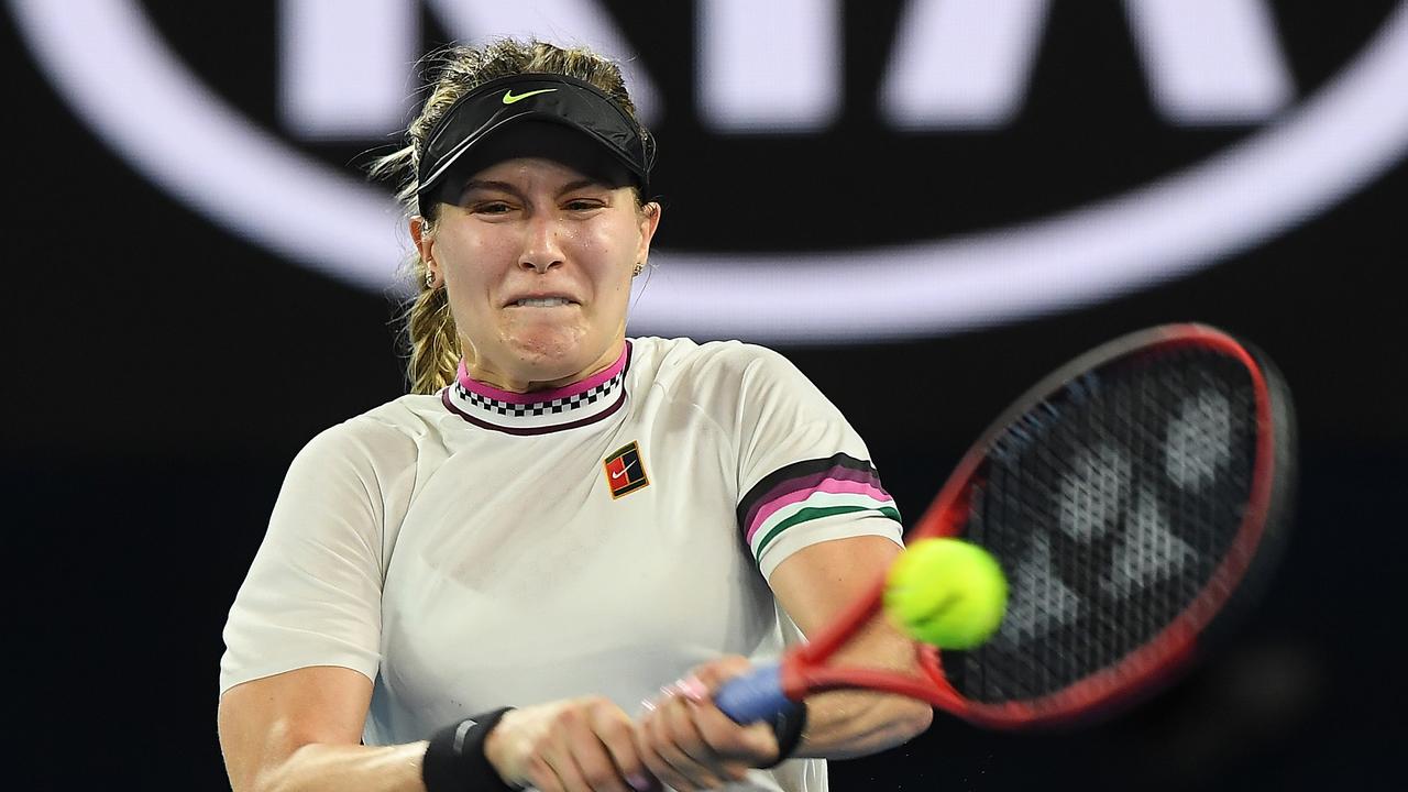 Eugenie Bouchard has been drastically sliding down the tennis rankings. (AAP Image/Julian Smith)
