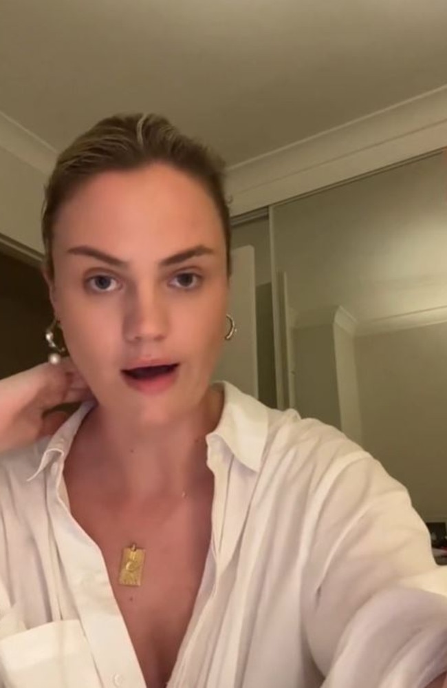 Mia Findlay has gone viral for ‘perfectly articulating’ how women are feeling in a poem comparing the female experience to males. Picture: TikTok/@whatmiadidnext