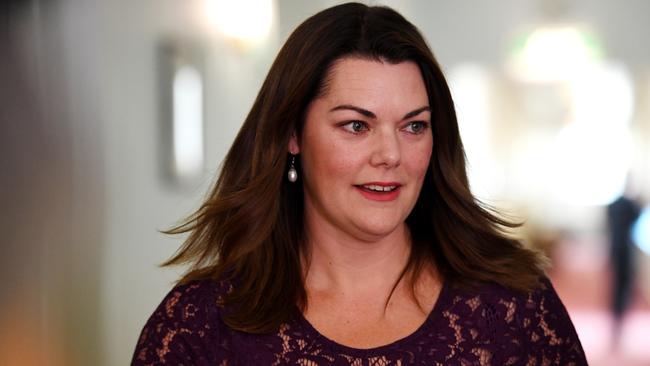 Senator Sarah Hanson-Young in parliament. Picture: Getty