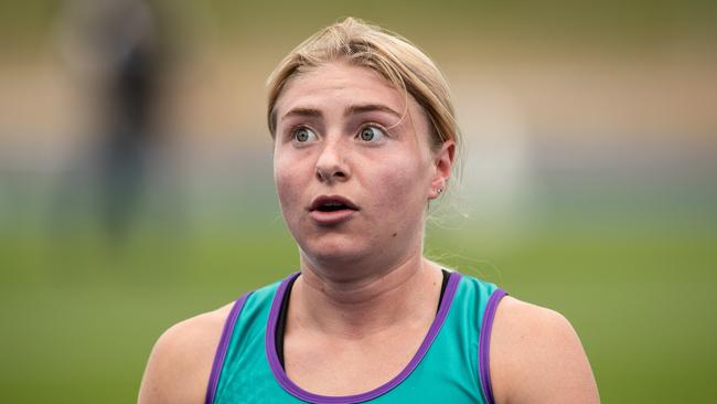 Hayley Kitching after breaking the meet record which has stood since 1991 in the 800m final girls 19 years.