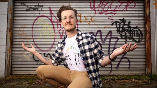 Rental activist Jordie Van Den Berg runs the S**t Rentals website. Picture: Mark Stewart
