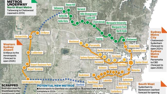 The state of Sydney’s Metro lines.