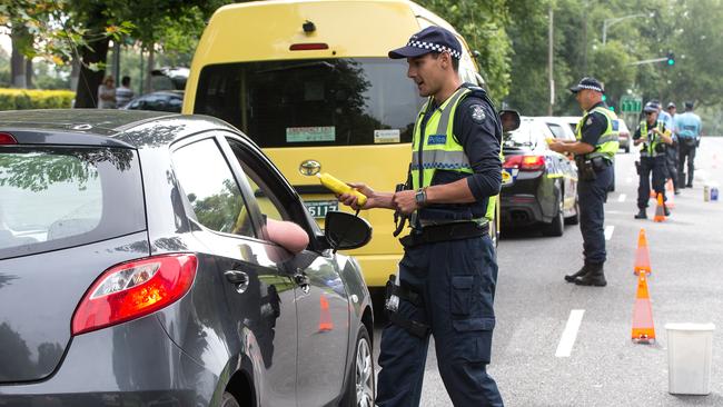 Victoria Police has suspended booze bus operations. Picture: Mark Dadswell