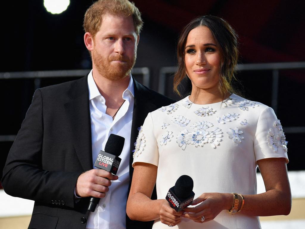 Things aren’t looking food for the Sussexes big money deals. Picture: Angela Weiss / AFP